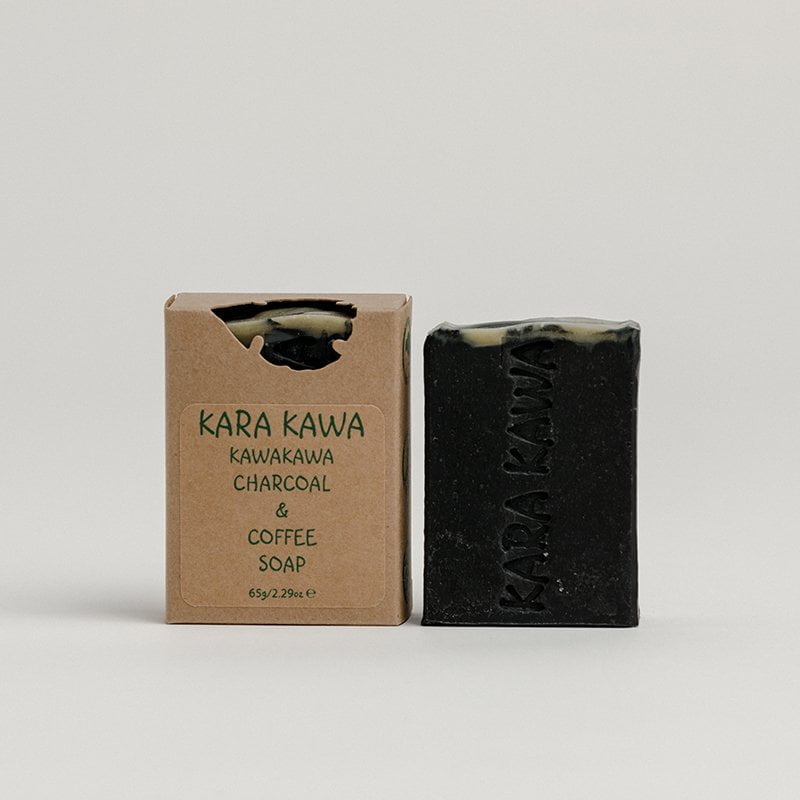 New Zealand made Black Kawakawa Charcoal & Coffee Soap